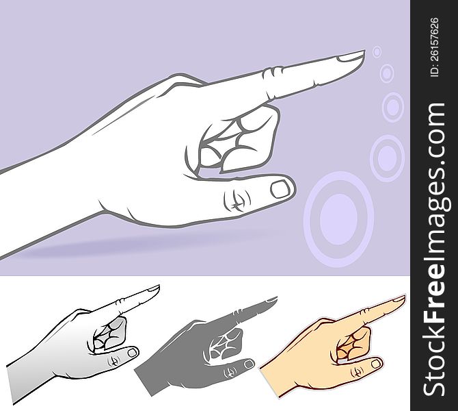 Commonly Used Hand Gesture - Pointed Index Finger