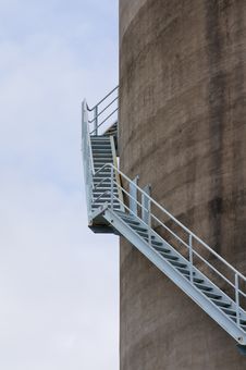 Silo Stairs Stock Image