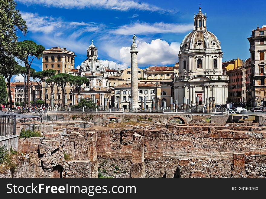 Roman landmarks. Forums