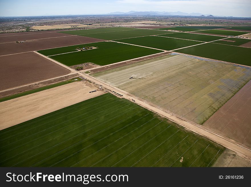 Working the fields near Phoenix, Arizona. Working the fields near Phoenix, Arizona