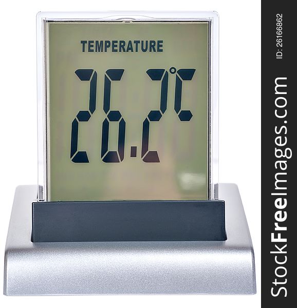 Digital Watch With The Thermometer