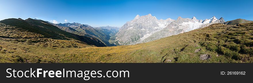 Alps, France &x28;Grand Col Ferret&x29; - Panorama