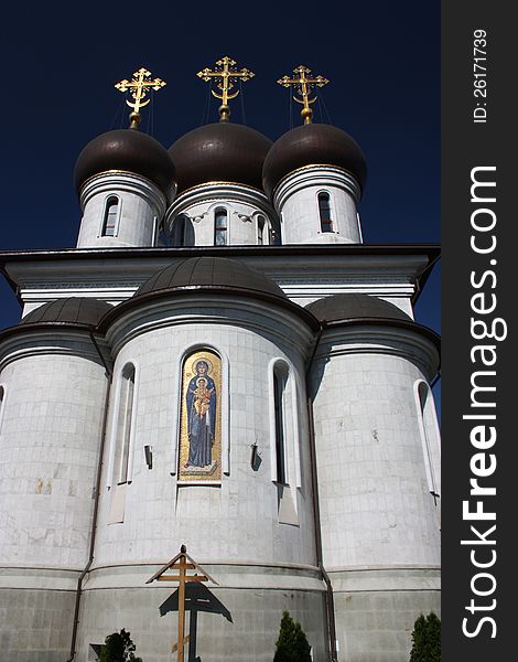 The temple complex Sergius of Radonezh. Temple of Entry of the Mother of God. Russia, Moscow. The temple complex Sergius of Radonezh. Temple of Entry of the Mother of God. Russia, Moscow.