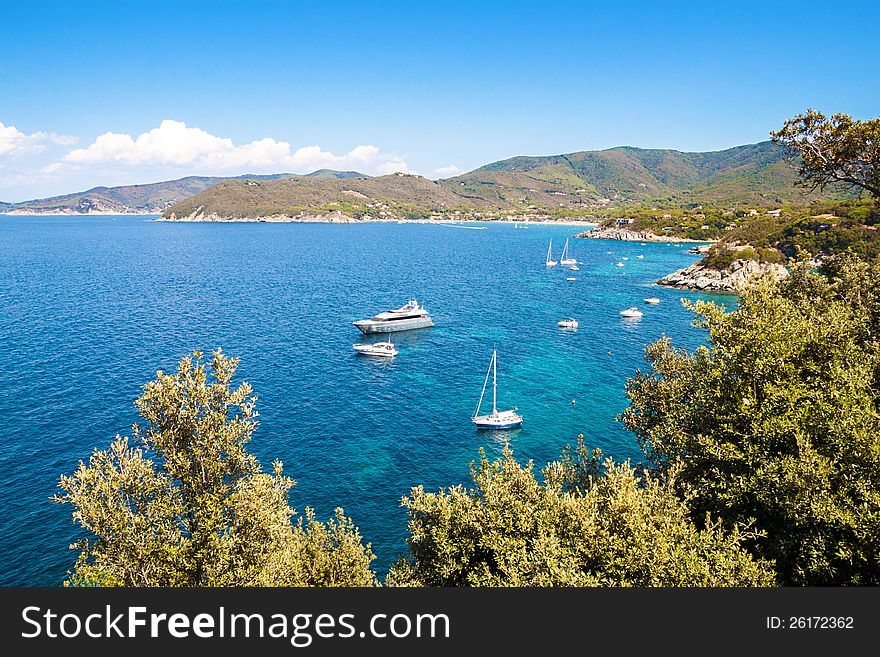 Beautiful coastlines in Elba island. Tuscany. Italy. Beautiful coastlines in Elba island. Tuscany. Italy.