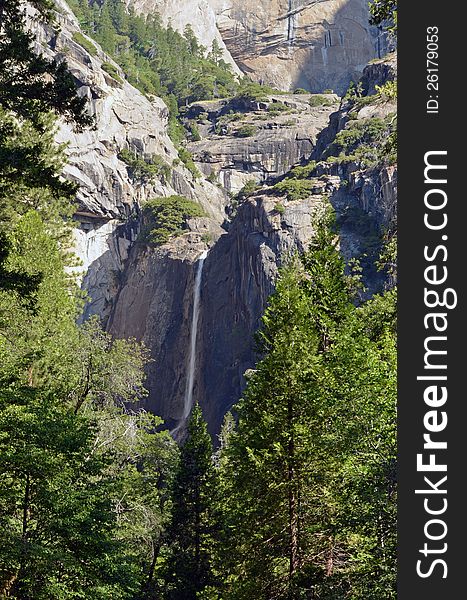 Lower Waterfall at Yosemite National Park. Lower Waterfall at Yosemite National Park