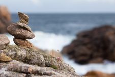 Stone Pile At The Rocky Coast Royalty Free Stock Image Stone Pile At The Rocky Coast Royalty Free Stock Image