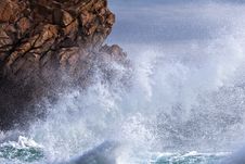 Sea Surf At The Rocky Coast Of Brittany Stock Photo Sea Surf At The Rocky Coast Of Brittany Stock Photo