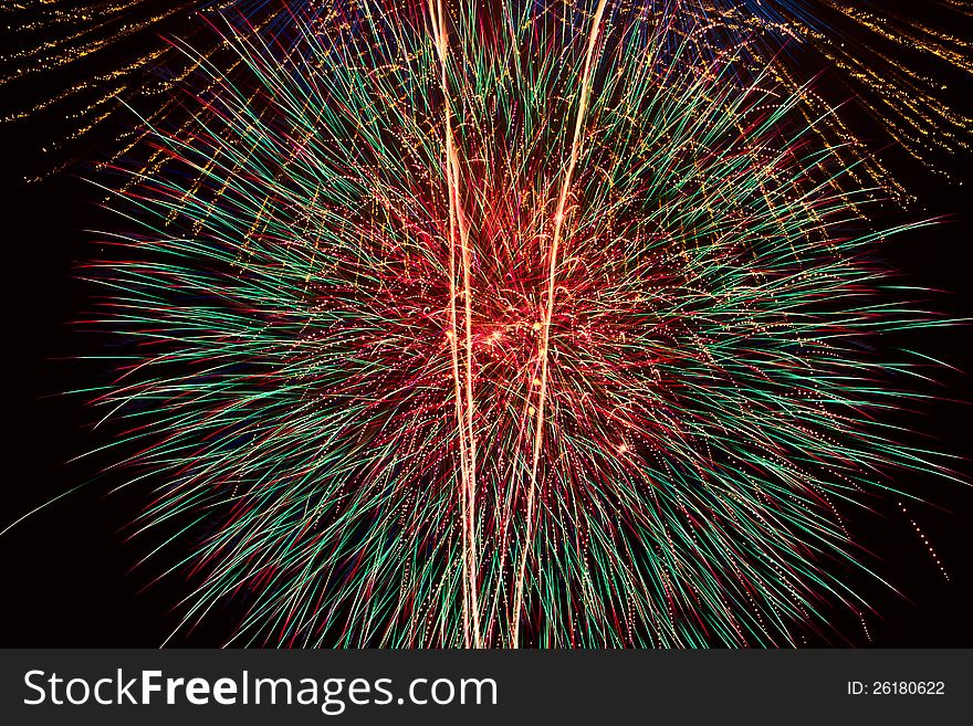 Spectacular Fireworks in Nagano Prefecture, Japan. Spectacular Fireworks in Nagano Prefecture, Japan.