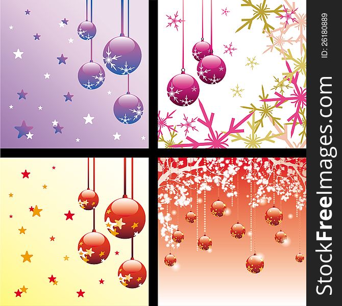 Set of Christmas backgrounds designs