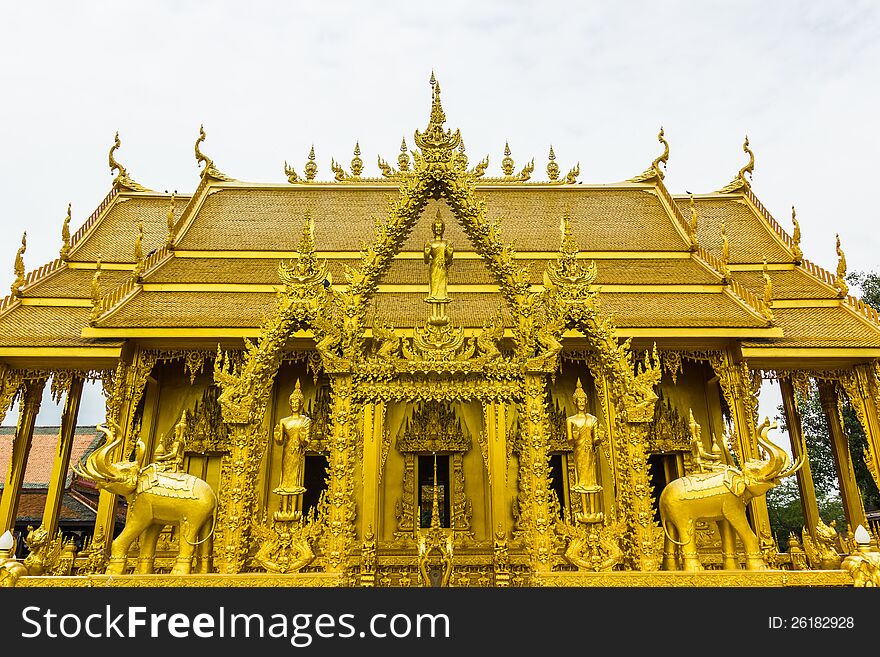 Buddhist church in Wat Pak Nam Joelo. Buddhist church in Wat Pak Nam Joelo