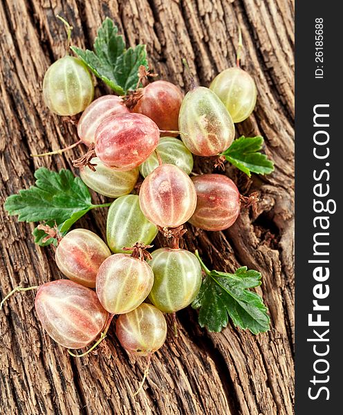 Gooseberries With Leaves
