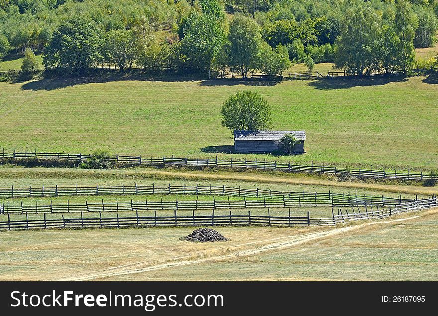 Specific mountain agriculture relief near Transalpina road in Romania. Specific mountain agriculture relief near Transalpina road in Romania