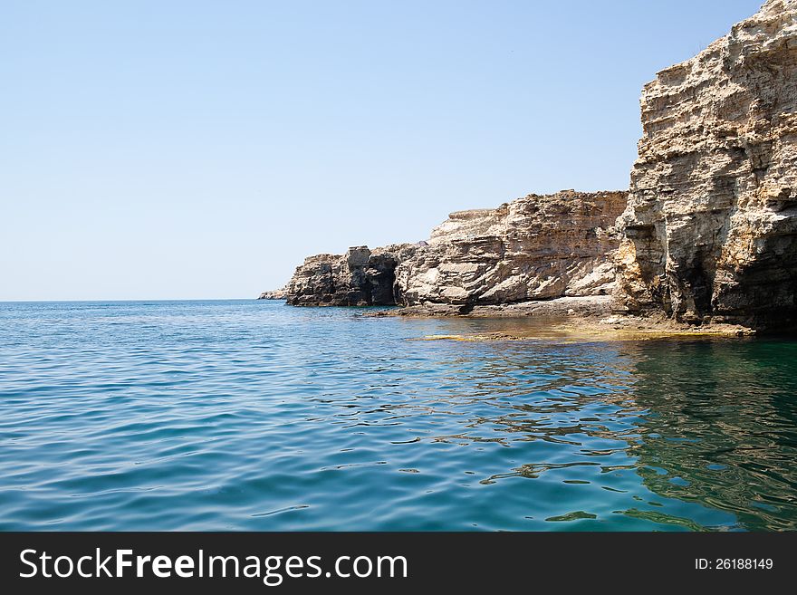Black Sea Coastline at Tarhankut cape in Crimea, Ukraine. Black Sea Coastline at Tarhankut cape in Crimea, Ukraine