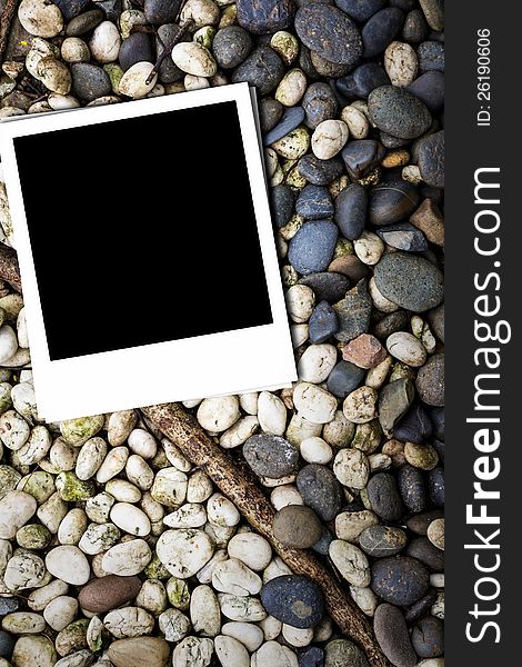 Photo paper on rock background useful for background