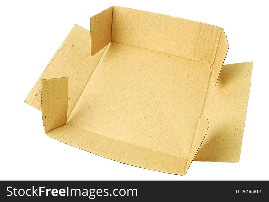 Piles of cardboard boxes on a white background. Piles of cardboard boxes on a white background