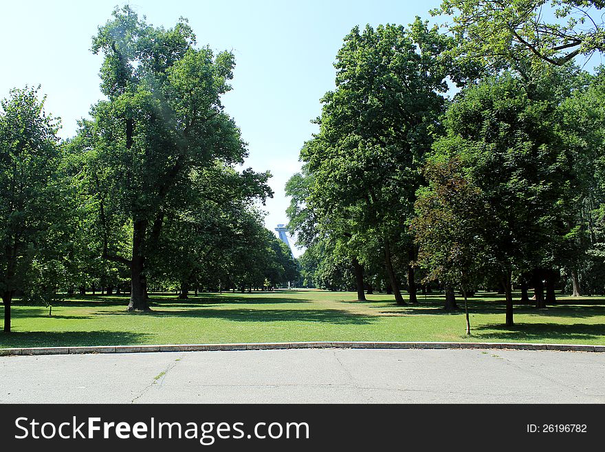 Famous Sad Janka KrÃ¡Ä¾a Park. (The Oldest public park in Central Europe, established in 1774-1776). Bratislava. Slovakia. Famous Sad Janka KrÃ¡Ä¾a Park. (The Oldest public park in Central Europe, established in 1774-1776). Bratislava. Slovakia