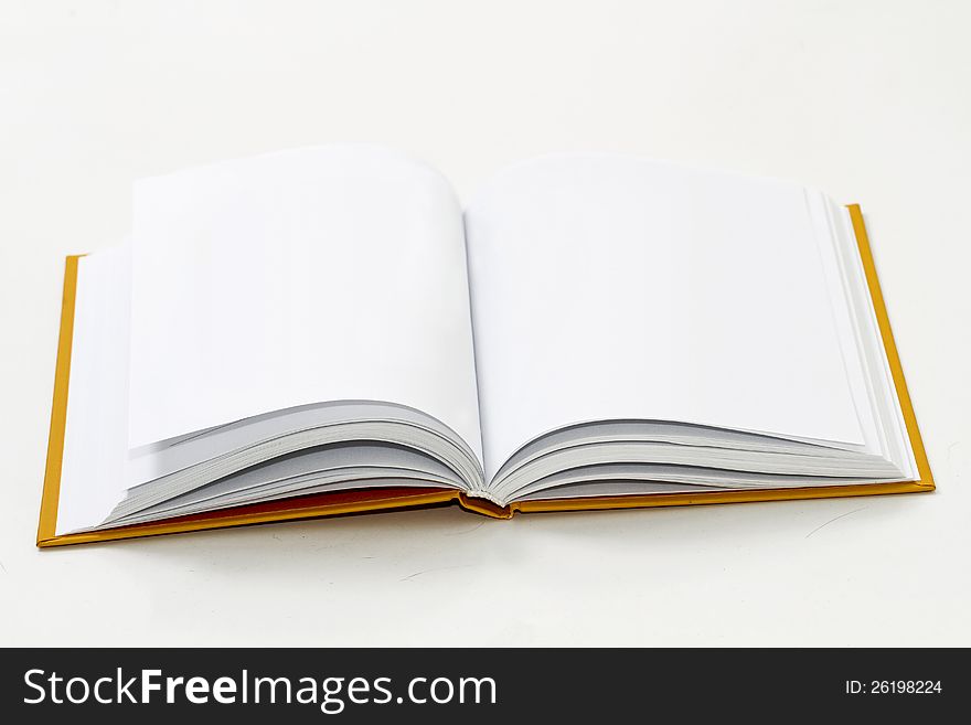 Book with clean sheets on a white background. Book with clean sheets on a white background