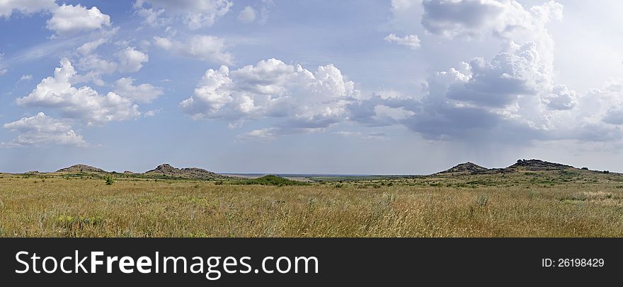 National Park  Stone Tombs . Donetsk. Ukraine. Panorama. National Park  Stone Tombs . Donetsk. Ukraine. Panorama