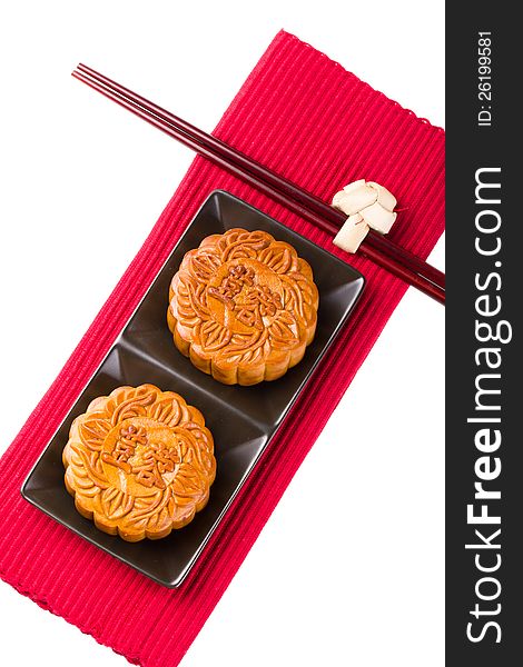 Chinese Mooncake, the Chinese words on the mooncake is not a logo or trademark.