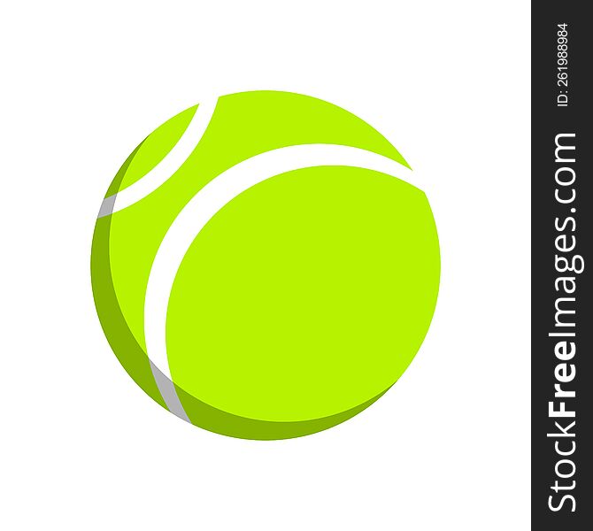 Green or optic yellow rubber ball covered with felt for playing in tennis