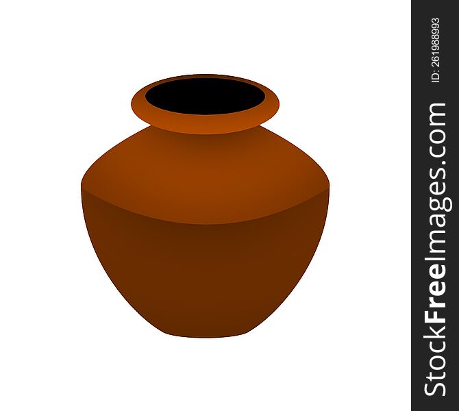 A Type Of Indian Earthen Pot Made Of Mud Clay To Store And Cool Water