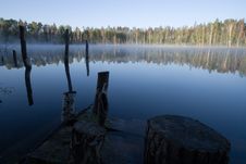 Lake At Sunrise Royalty Free Stock Photo Lake At Sunrise Royalty Free Stock Photo