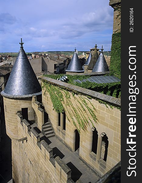 Castle of Olite in Navarra, Spain. Castle of Olite in Navarra, Spain