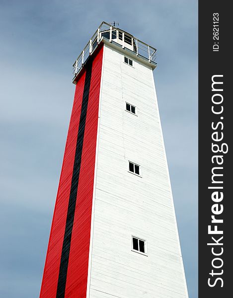 Wooden lighthouse in Saint-Petersburg