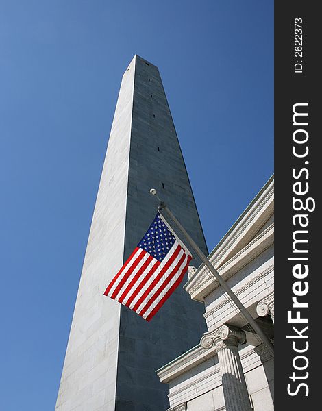 The Bunker Hill Monument in Boston.