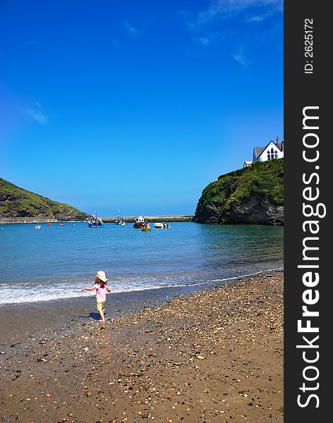 Beach in Port Isaak, Cornwall, UK