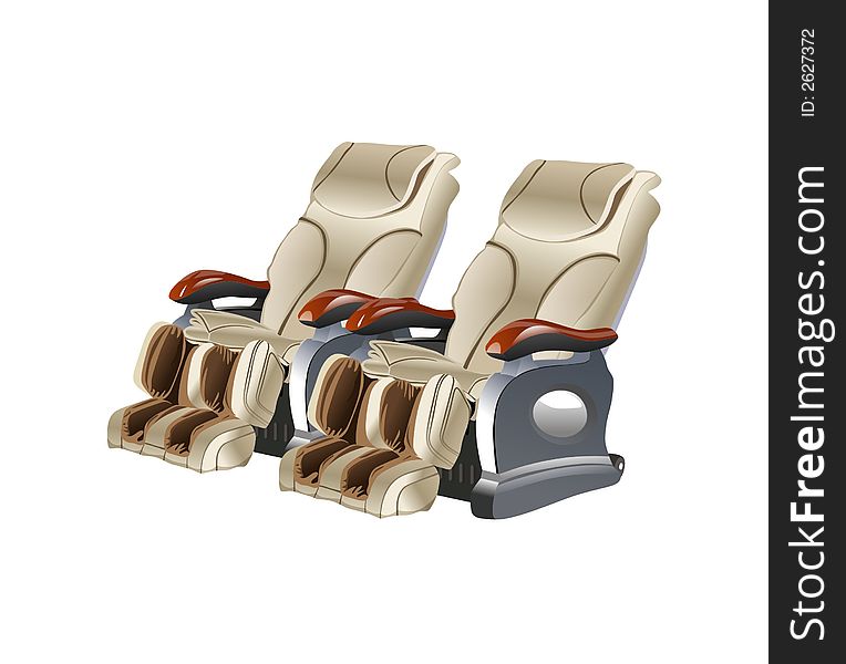 A double massage chair For Pain And Stress Relief