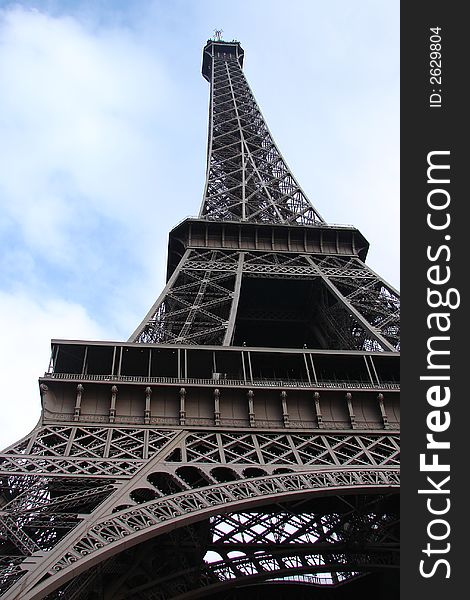 Eiffel Tower in Paris in France. Eiffel Tower in Paris in France