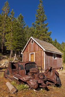 Old Shack And Rusty Car Royalty Free Stock Photo