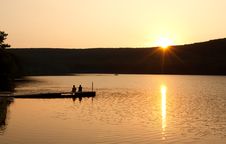 Sunset At The Lake Stock Image