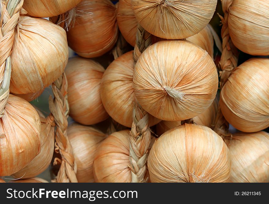 Decorative onion close-up for abstract background