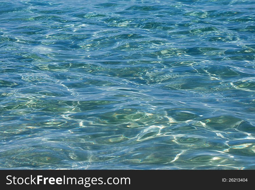 Reflecting sea water as background texture
