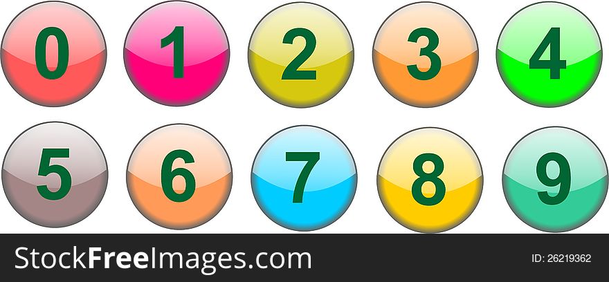 Collection of number sign icons isolated on white. Collection of number sign icons isolated on white