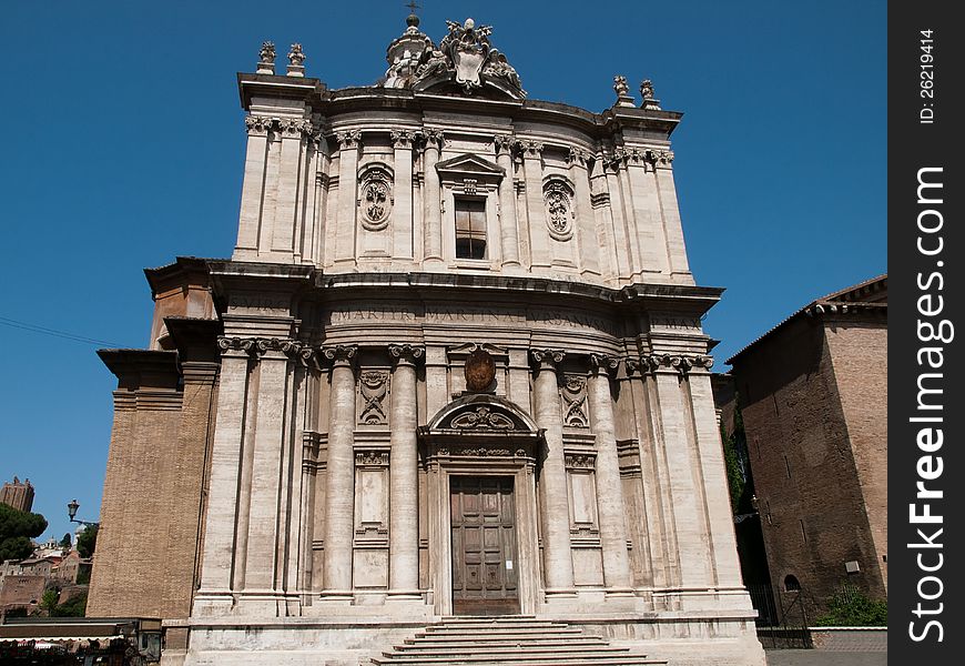 Church of Santi Luca e Martina in Rome. Church of Santi Luca e Martina in Rome