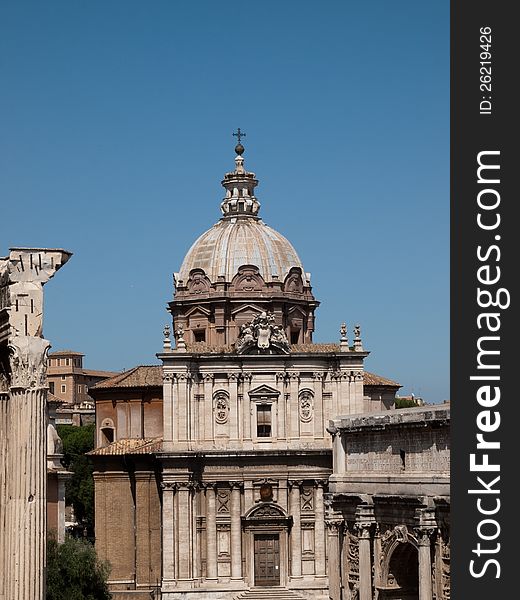 Church of Santi Luca e Martina in Rome. Church of Santi Luca e Martina in Rome