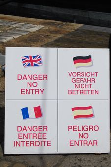Danger No Entry Signs Royalty Free Stock Photography Danger No Entry Signs Royalty Free Stock Photography