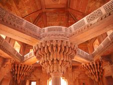 The Central Pillar Of Diwan-i-khas Stock Photos The Central Pillar Of Diwan-i-khas Stock Photos