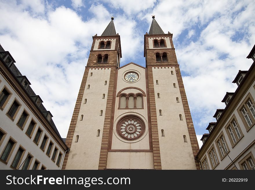 View of the cathedral of wurzburg. View of the cathedral of wurzburg