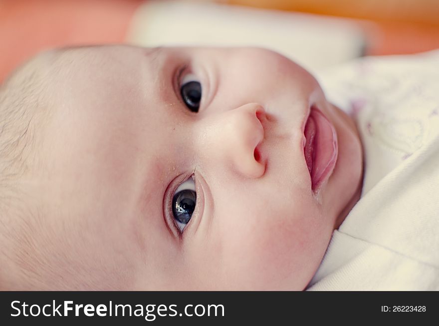 Portrait of a beautiful baby girl