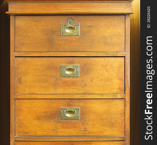 Old wooden chest of drawers. Old wooden chest of drawers