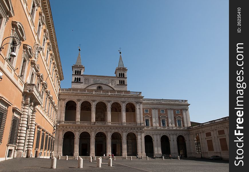 The Loggia delle Benedizioni and Lateran Palace in Rome. The Loggia delle Benedizioni and Lateran Palace in Rome