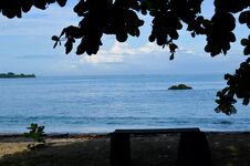 Daplangu Sumur Beach, Pandeglang, Indonesia – October 09, 2022: The Best Spots To Enjoy The Beach Atmosphere Stock Image