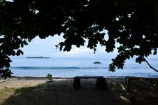 Daplangu Sumur Beach, Pandeglang, Indonesia – October 09, 2022: The Best Spots To Enjoy The Beach Atmosphere Royalty Free Stock Photography