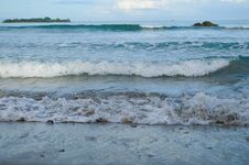 Daplangu Sumur Beach, Pandeglang, Indonesia – October 09, 2022: The Best Spots To Enjoy The Beach Atmosphere Stock Photos