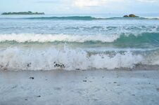 Daplangu Sumur Beach, Pandeglang, Indonesia – October 09, 2022: The Best Spots To Enjoy The Beach Atmosphere Stock Photography