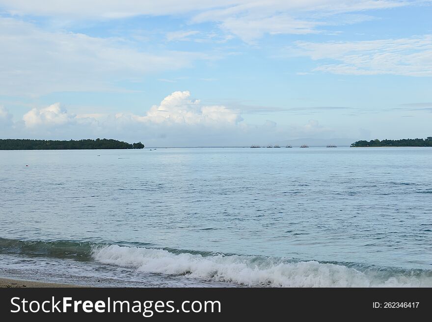 Daplangu Sumur Beach, Pandeglang, Indonesia â€“ October 09, 2022: The Best Spots To Enjoy The Beach Atmosphere